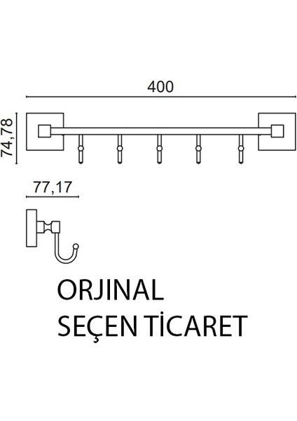 KU10-058.1 Paslanmaz Pirinç Kumru 5'li Askılık Havluluk Banyo Askısı Altın Gold fiyatları