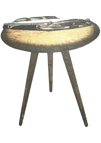 Ahşap Sehpa Desenli