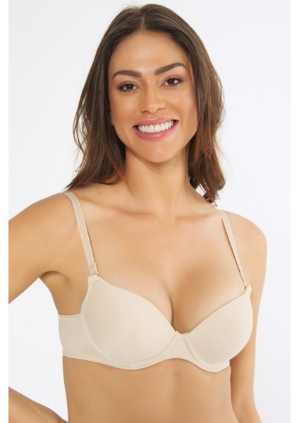 Kadın Ten Günlük Basic Dolgulu Push-Up Sütyen Orkide 2250