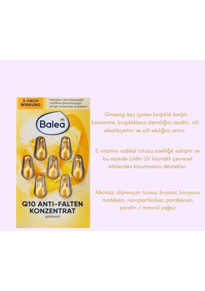 Q10 ANTI-FALTEN KONZENTRAT Serum 7'li Alman Kalitesi