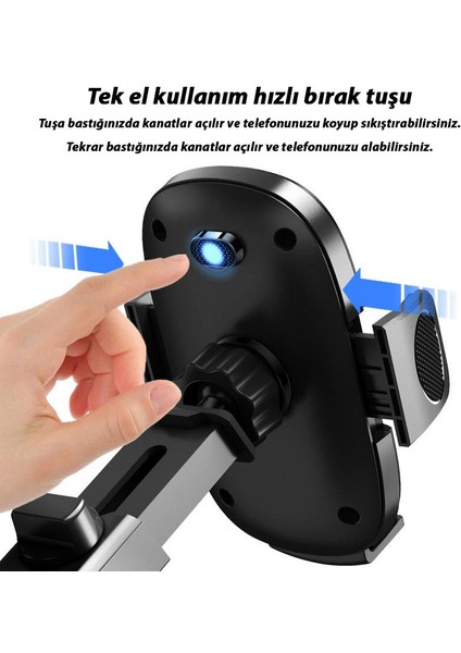 NR86 Araç İçi Telefon Tutucu Tek El Hızlı Bırak Tuşlu fiyatları