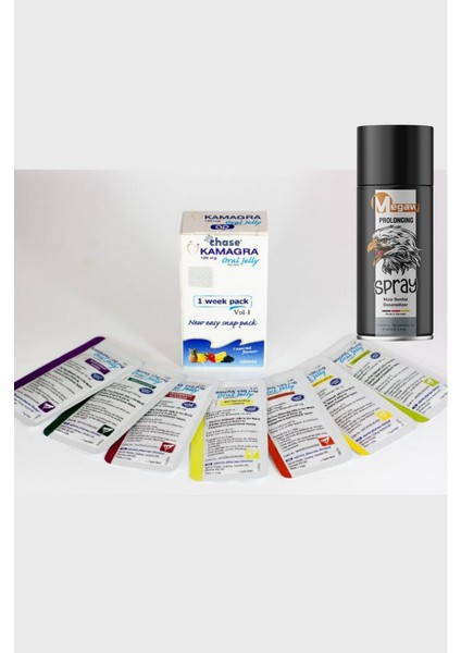 Spray For Men +Orjnal Ortadan Kırılan Meyve Aromalı Jel 7'li Paket