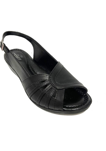 0056-24 Deri Trend Fashion Kadın Sandalet