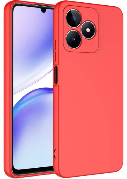 Realme C53 Kılıf Kamera Korumalı Içi Süet Dokulu Lansman Tipi Silikon