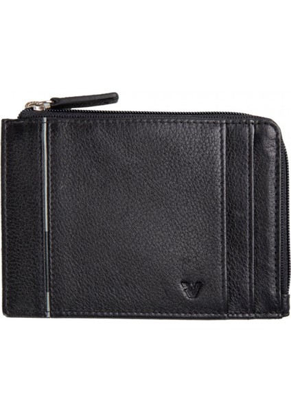 Erkek Cüzdan & Kartlık 41263801 Roncato Boston Credit Card Holder With Zipper Black