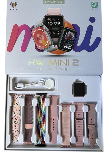 Hw Mini 2 41MM 1.75" Tft Ekran 7 Kordonlu Watch 9 Mini Akıllı Saat