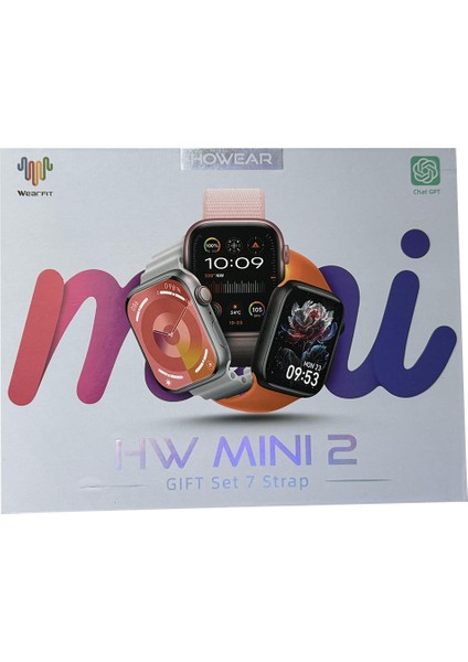 Hw Mini 2 41MM 1.75" Tft Ekran 7 Kordonlu Watch 9 Mini Akıllı Saat