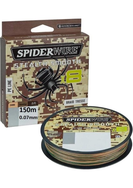 Spiderwire 8x 0.07MM 150M Stealth Smooth Ip Misina Camo