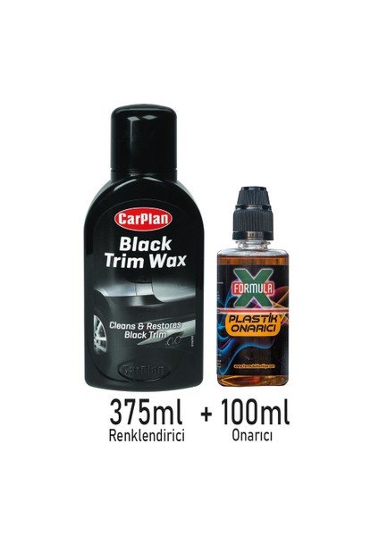 Black Trim Wax (375 Ml) + Formulax Plastik Onarıcı (100ML)