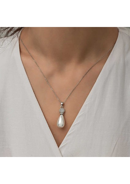Gümüş Damla Inci Kadın Kolye indirimleri