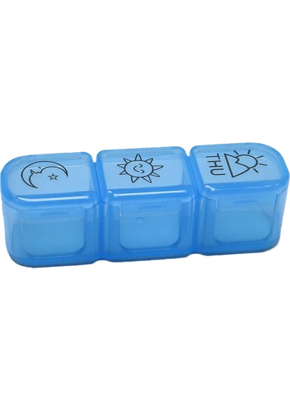 Taşınabilir Üç Bölmeli Hap Kutusu (Yurt Dışından)