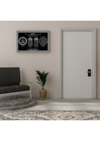 Adınıza Ailenize işyerinize Sevdiklerinize Özel Üretim islami Duvar Tablosu - islami Dini Dekoratif Eser - Salon, Oturma odası, Ofis için ideal - Dini Kanvas Tablo - Ev, İşyeri Hediyesi modelleri