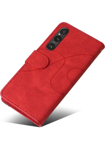 Sony Xperia 1V Pu Deri Flip Folio Kılıf Kickstand Koruyucu (Yurt Dışından)