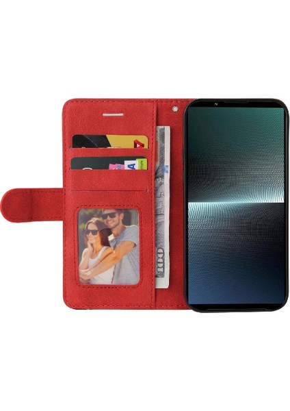 Sony Xperia 1V Pu Deri Flip Folio Kılıf Kickstand Koruyucu (Yurt Dışından)