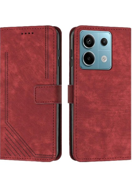 Xiaomi Redmi Için Not 13 Pro 4g Kart Ekleme Pu Deri Yan (Yurt Dışından)