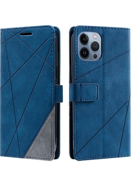 IPhone 13 Için Kılıf Pro Max Manyetik Pu Deri Cüzdan Flip Folio Kart (Yurt Dışından)