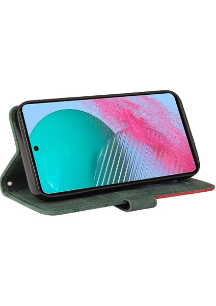 Samsung Galaxy M54 Kickstand Koruyucu Pu Deri Flip Folio Için Kılıf (Yurt Dışından)