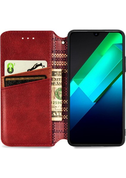 Infinix Not 12 Için Kılıf Deri Kılıf Cüzdan Fonksiyonu Kapak Çevirin Moda (Yurt Dışından)