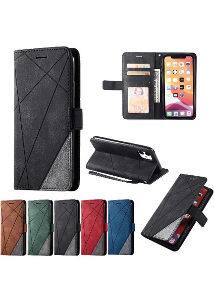 IPhone 12 Için Kılıf Mini Manyetik Kart Tutucu Kickstand Cüzdan Flip Folio (Yurt Dışından)
