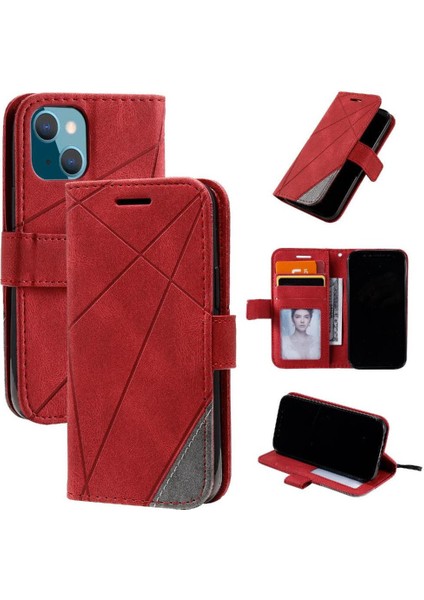 IPhone 13 Için Kılıf Mini Kart Tutucu Kickstand Cüzdan Flip Folio Manyetik (Yurt Dışından)