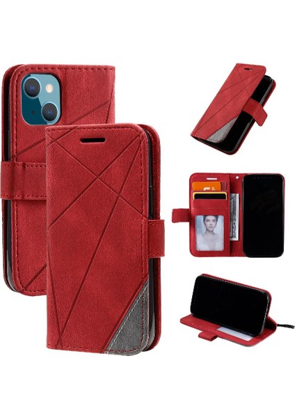 IPhone 13 Için Kılıf Mini Kart Tutucu Kickstand Cüzdan Flip Folio Manyetik (Yurt Dışından)