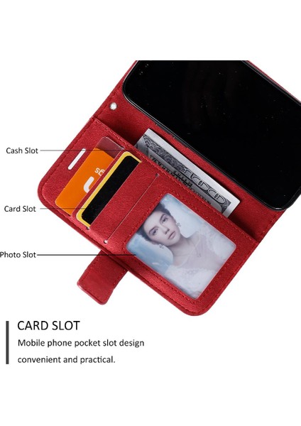 IPhone 13 Için Kılıf Mini Kart Tutucu Kickstand Cüzdan Flip Folio Manyetik (Yurt Dışından)