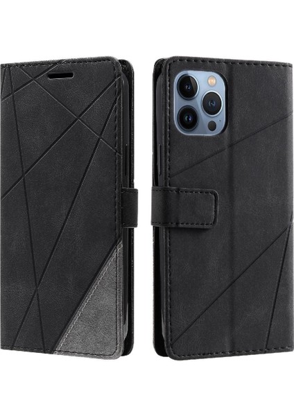 IPhone 14 Için Kılıf Pro Cüzdan Flip Folio Pu Deri Darbeye Kart Tutucu (Yurt Dışından)