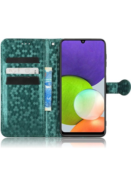 Samsung Galaxy A22 4g Için Kılıf Deri Cüzdan Kapak Geometrik Desen (Yurt Dışından) fırsatları