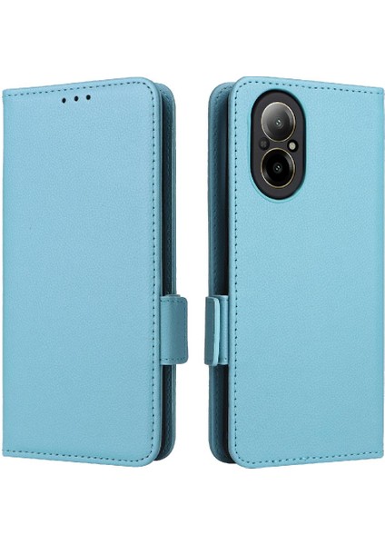 Realme C67 4g Cüzdan Manyetik Kart Yuvaları Için Kılıf Tutucu Pu Deri Yan (Yurt Dışından)