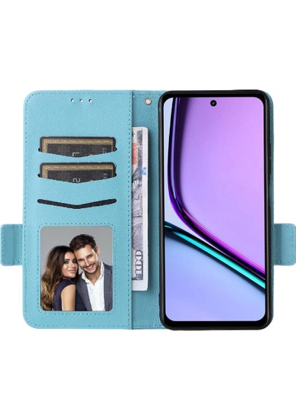 Realme C67 4g Cüzdan Manyetik Kart Yuvaları Için Kılıf Tutucu Pu Deri Yan (Yurt Dışından) fiyatları