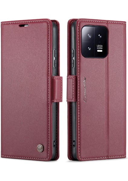 Xiaomi 13 Darbeye Durumda Cüzdan Durumda Anti Dolandırıcılık Kickstand (Yurt Dışından)