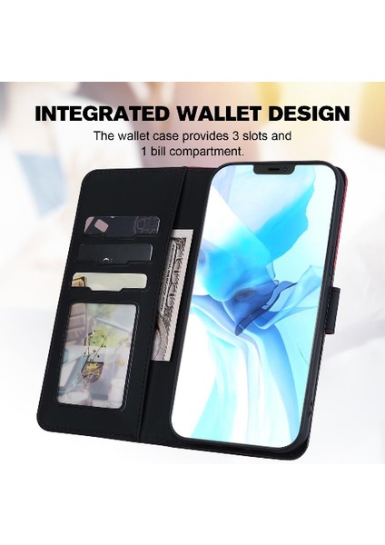 Iphone 12 Için Kılıf Pro Max Kapak Çevirin Cüzdan Basit Iş Deri Kılıf (Yurt Dışından)