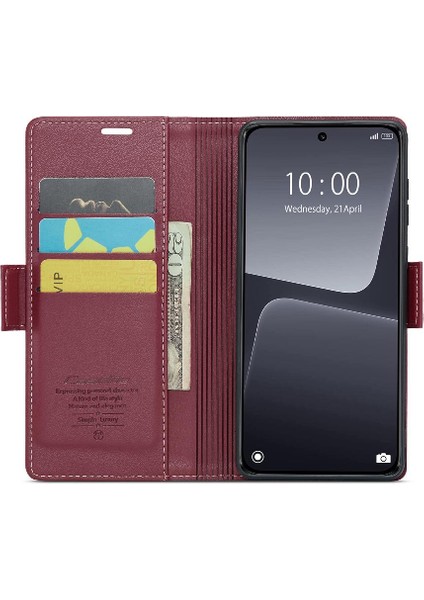 Xiaomi 13 Darbeye Durumda Cüzdan Durumda Anti Dolandırıcılık Kickstand (Yurt Dışından) fırsatları