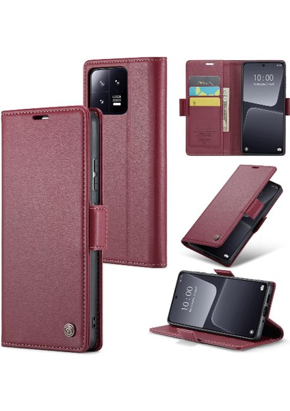 Xiaomi 13 Darbeye Durumda Cüzdan Durumda Anti Dolandırıcılık Kickstand (Yurt Dışından) indirimleri
