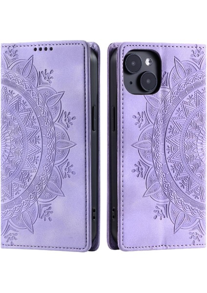 IPhone 15 Için Kılıf Artı Kart Ekleme Darbeye Kapak Kapak Tam Pu (Yurt Dışından)