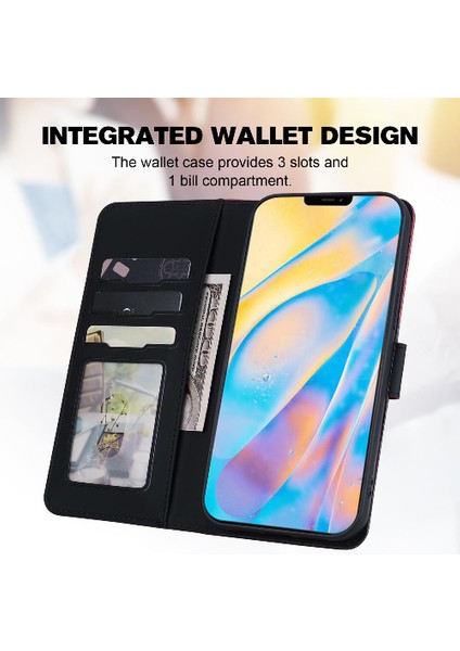 Iphone 12 Için Kılıf Mini Deri Kılıf Kapak Çevirin Cüzdan Darbeye Basit (Yurt Dışından)