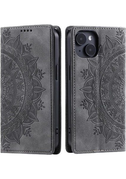 IPhone 15 Için Kılıf Artı Kart Ekleme Darbeye Kapak Kapak Tam Pu (Yurt Dışından)