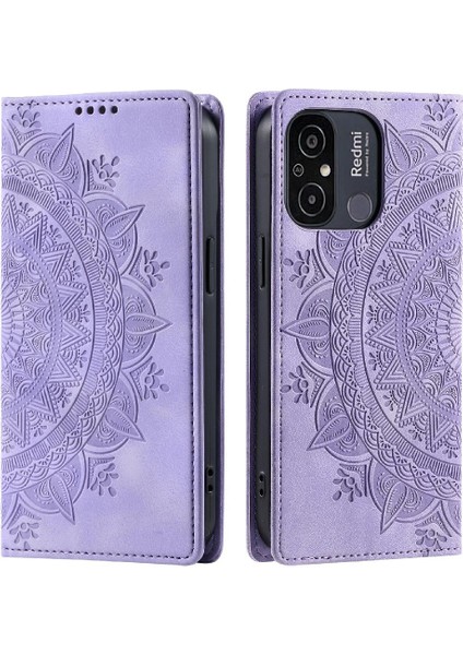 Xiaomi Redmi Için 11A 4g Yan Toka Pu Deri Kart Ekleme Flip Case (Yurt Dışından)