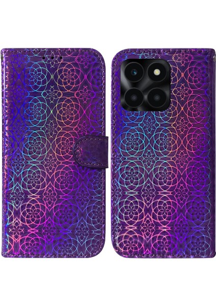 Onur X6A Glitter Renkli Cüzdan Kılıf Için Premium Pu Deri Standı (Yurt Dışından)