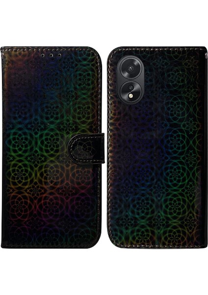 Oppo A38 4G/A18 4g Premium Pu Deri Glitter Renkli Kart Yuvası (Yurt Dışından) fiyatları