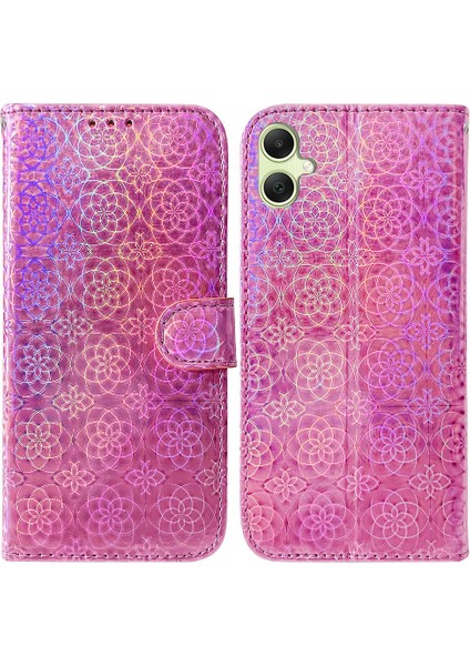 Samsung Galaxy A05 Glitter Renkli Premium Pu Deri Kılıf Standı (Yurt Dışından)
