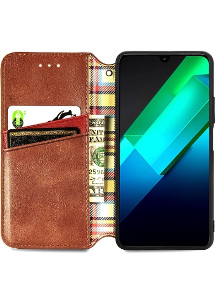 Infinix Not 12 Için Kılıf Deri Kılıf Cüzdan Fonksiyonu Kapak Çevirin Moda (Yurt Dışından)