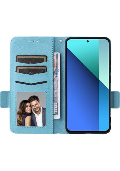 Xiaomi Redmi Için Not 13 4g Manyetik Yan Toka Kart Yuvaları Tutucu Pu (Yurt Dışından)