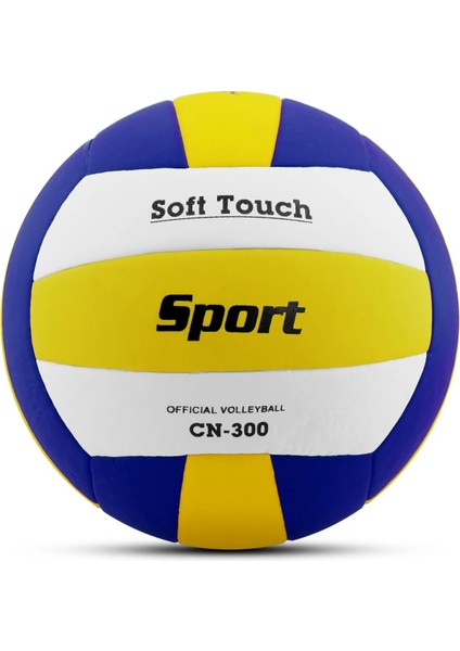 Ala Store Voleybol Topu Soft Touch Yapıştırma Yumuşak Yüzey 18 Panel 5 Numara Sarı-Lacivert