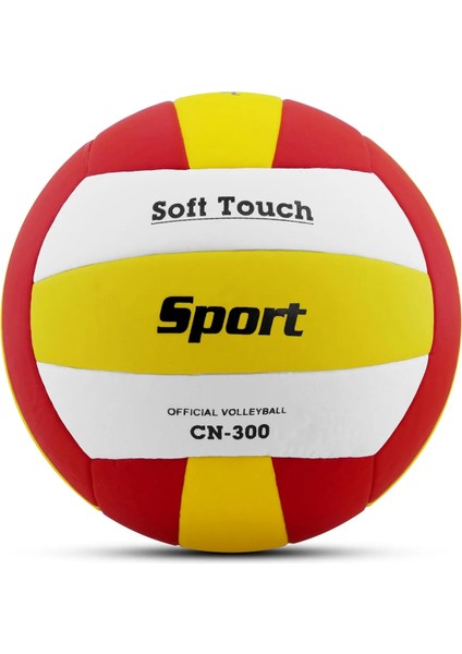 Voleybol Topu Soft Touch Yapıştırma Yumuşak Yüzey 18 Panel 5 Numara Kırmızı