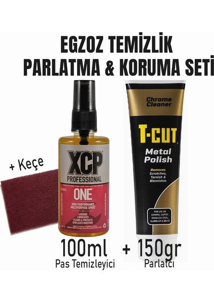 Motosiklet Egzoz Temizlik & Parlatma & Koruma Paketi No:1 (Xcp & T-Cut)