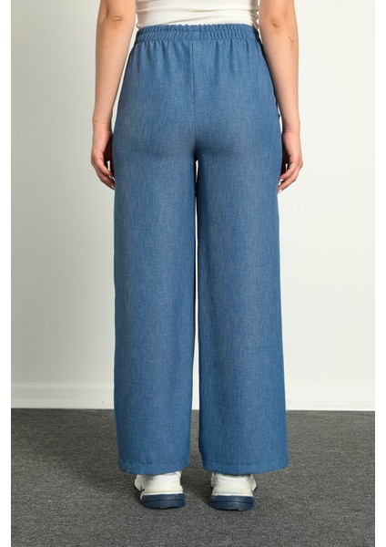 Kadın Bol Paça Keten Pantolon indirimleri