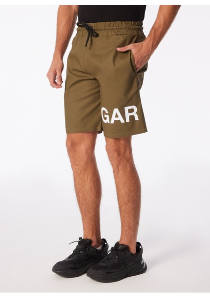 Normal Haki Erkek Sweat Şort Kbhx S210 Garments_garments Loose F
