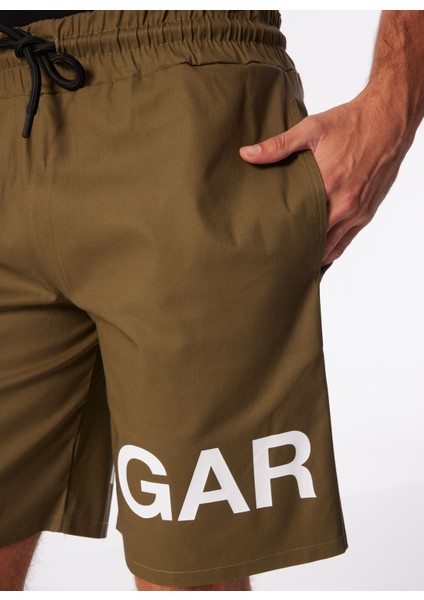 Normal Haki Erkek Sweat Şort Kbhx S210 Garments_garments Loose F