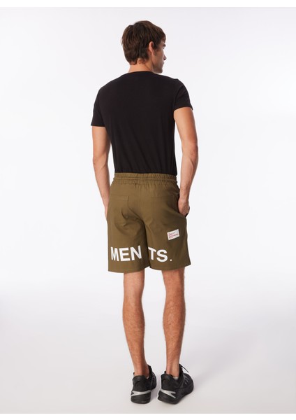 Normal Haki Erkek Sweat Şort Kbhx S210 Garments_garments Loose F